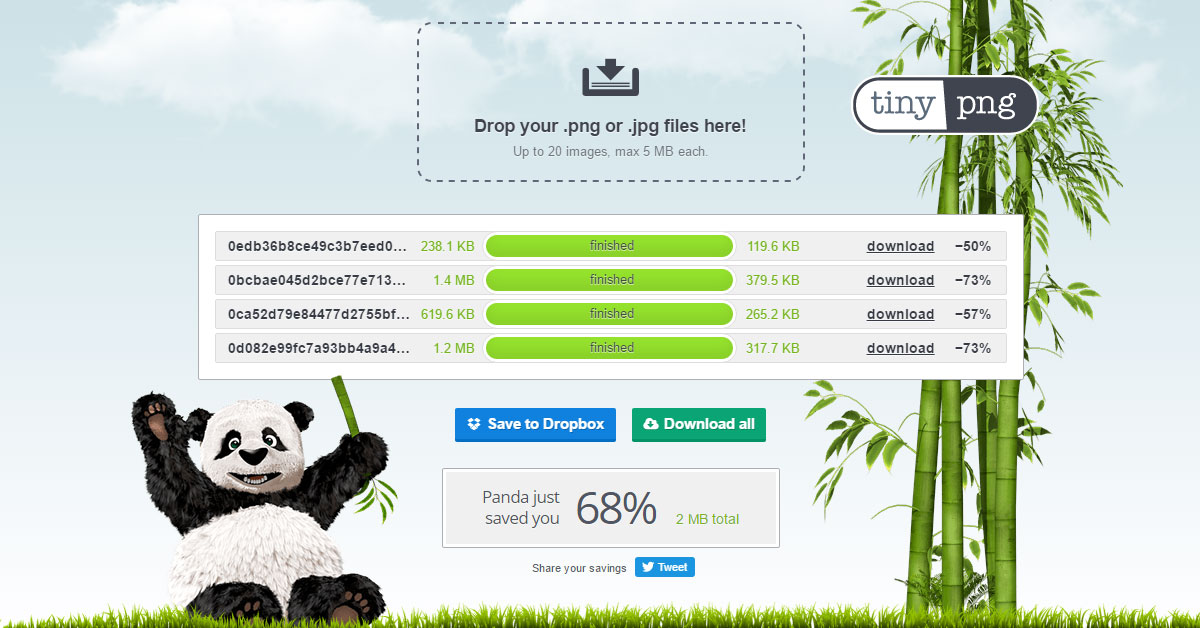 TinyPng.com - panda compresses images for you